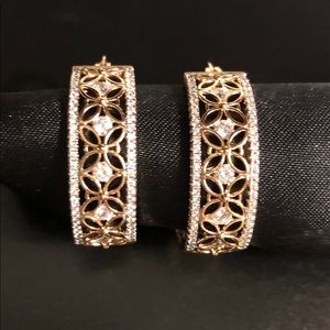 COPY - Swarovski 18k Gold-Plated Filigree Hoop Earrings